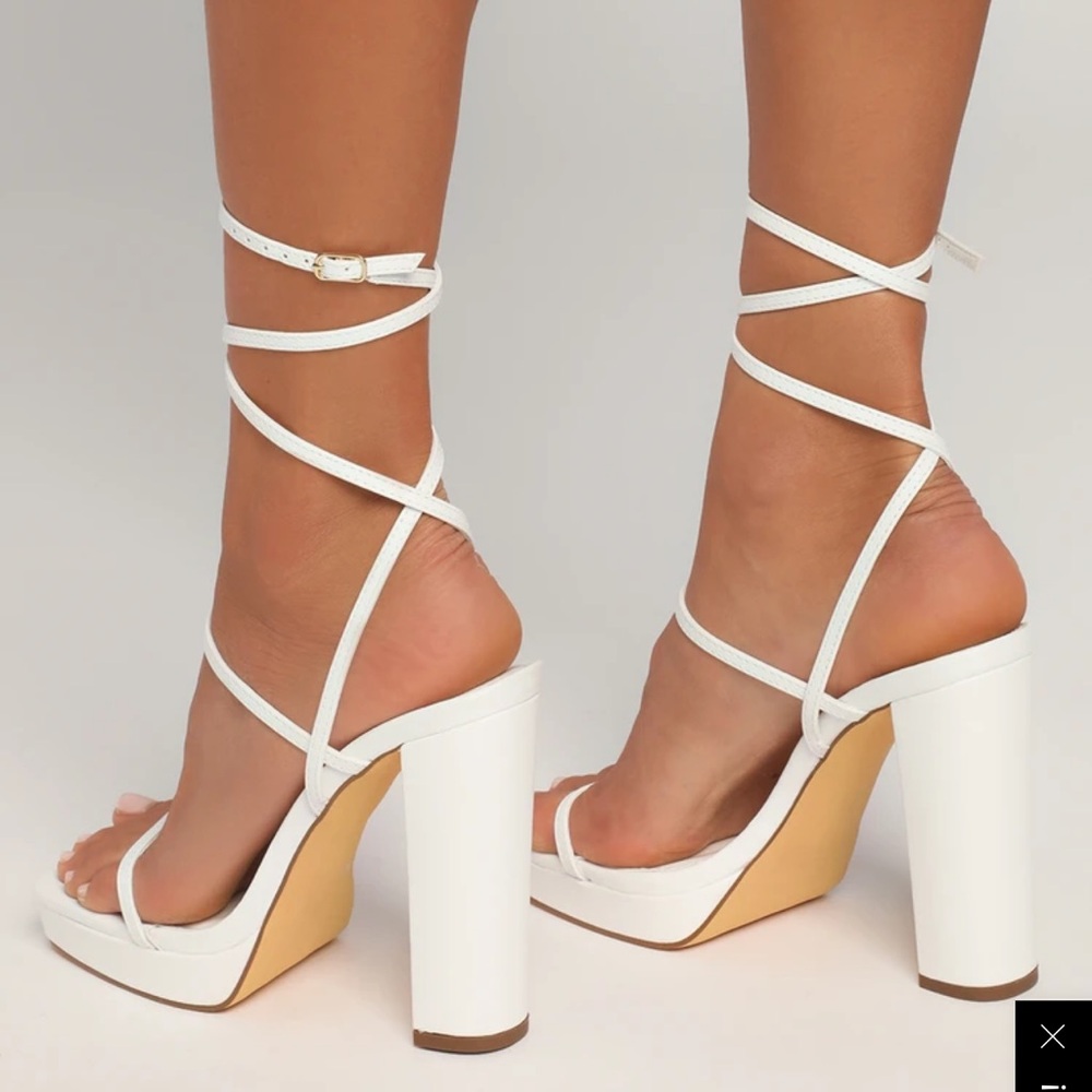 Platform Ankle Wrap High Heels